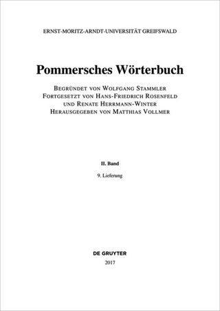 Pommersches Wörterbuch. Band II, 9. Lieferung