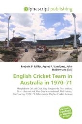 English Cricket Team in Australia in 1970 71