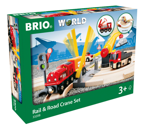 BRIO Stra&szlig;en und Schienen Kran Set