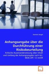 Anhangsangabe über die Durchführung einer Risikobeurteilung