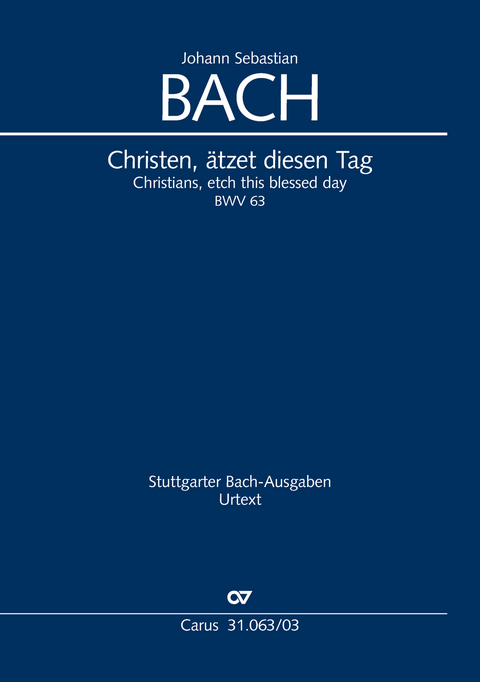 Christen, &auml;tzet diesen Tag (Klavierauszug) - Johann Sebastian Bach