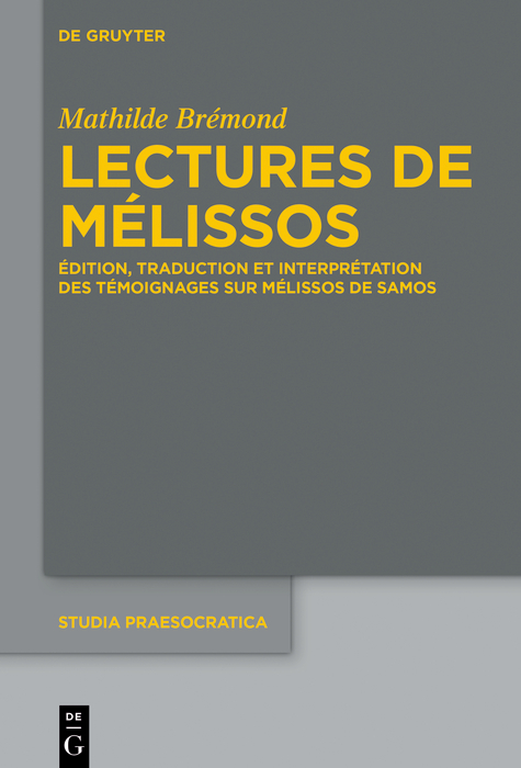 Lectures de Mélissos - Mathilde Brémond
