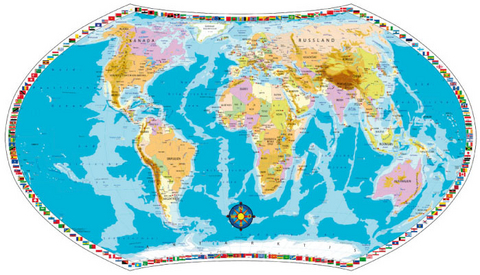 Politische Weltkarte mitphysischen Komponenten f&uuml;r Erwachsene und Kinder - Doris Sch&ouml;nhoff, Dirk Kr&uuml;ger