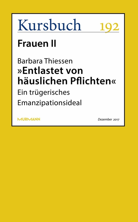 "Entlastet von h&auml;uslichen Pflichten" - Barbara Thiessen