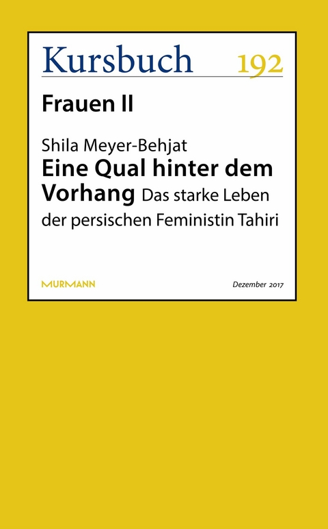Eine Qual hinter dem Vorhang - Shila Meyer-Behjat
