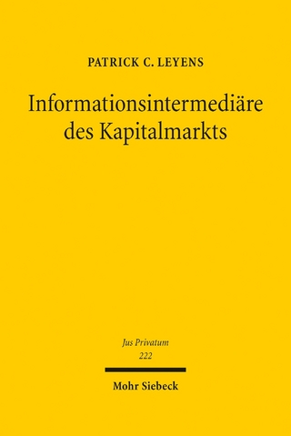 Informationsintermediäre des Kapitalmarkts