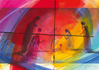 Geheimnis der Heiligen Nacht - Kunst-Faltkarten ohne Text (5 Stück)