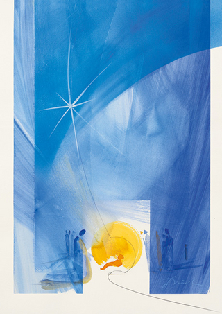 Stern von Bethlehem - Kunst-Faltkarten mit Text (5 Stück)