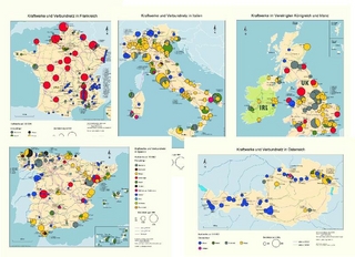 Kraftwerke und Verbundnetze in Europa. 14 Detailkarten europäischer Staaten mit insgesamt über 1000 Kraftwerken ab 100 MW sowie Höchstspannungsnetze. (CD-ROM) - Kartenset