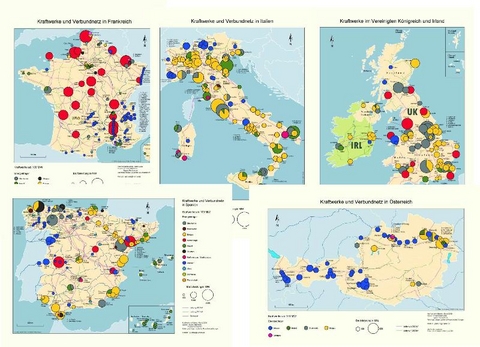 Kraftwerke und Verbundnetze in Europa. 14 Detailkarten europ&auml;ischer Staaten mit insgesamt &uuml;ber 1000 Kraftwerken ab 100 MW sowie H&ouml;chstspannungsnetze. (CD-ROM) - Kartenset - J&ouml;rg Schneider, Gunter Kuhs