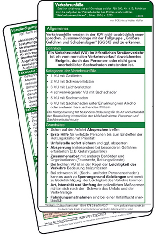 Einsatzkarten Einsatzlehre - Verkehrsunfälle