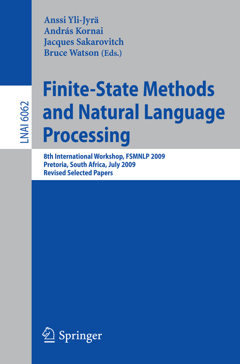 Finite-State Methods and Natural Language Processing - 
