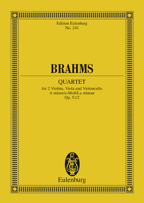 String Quartet A minor - Johannes Brahms