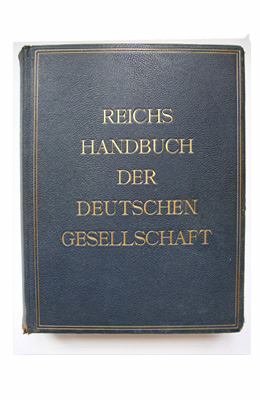 REICHSHANDBUCH DER DEUTSCHEN GESELLSCHAFT  Persönlichkeiten in Wort und Bild