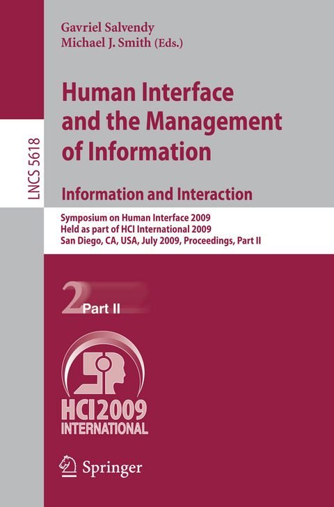 Human Interface and the Management of Information. Information and Interaction - 