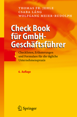 Check Book für GmbH-Geschäftsführer