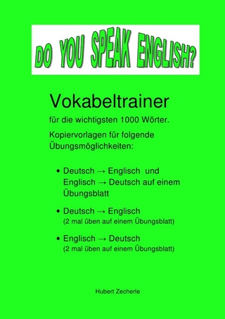 DO YOU SPEAK ENGLISH? Vokabeltrainer-Kopiervorlagen