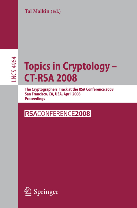 Topics in Cryptology &ndash; CT-RSA 2008 - 