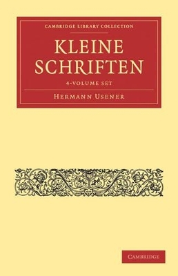 Kleine Schriften 4 Volume Paperback Set
