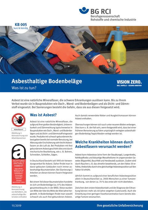 KB 005 Asbesthaltige Bodenbel&auml;ge