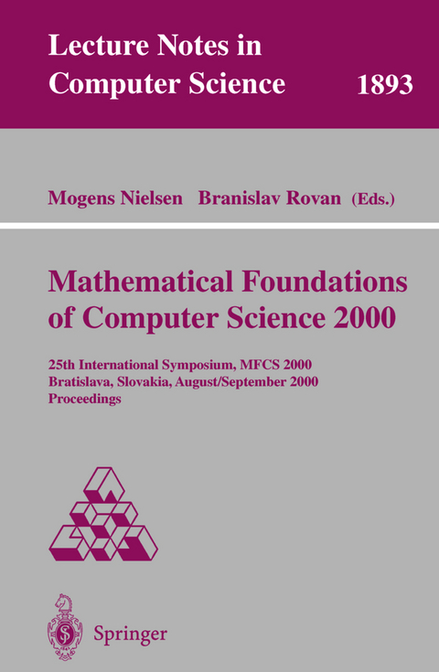 Mathematical Foundations of Computer Science 2000 - 