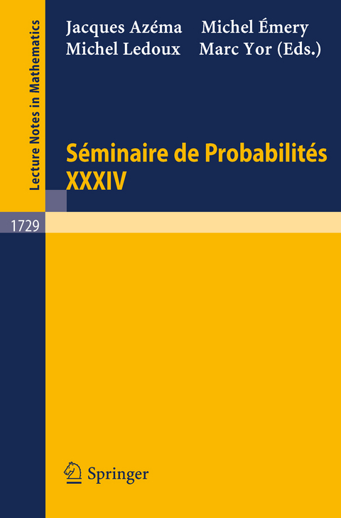 Seminaire de Probabilites XXXIV - 