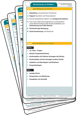 Einsatzkarten „Vernehmung von Kindern“