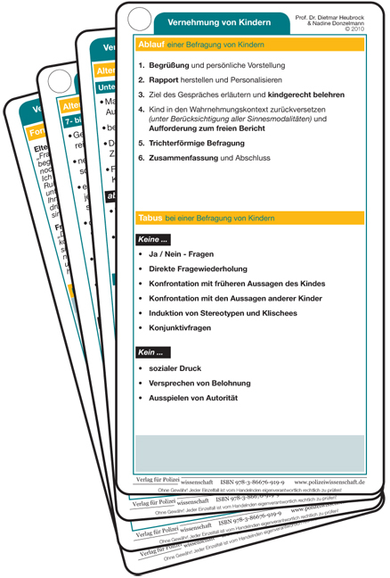 Einsatzkarten „Vernehmung von Kindern“ - Dietmar Heubrock, Nadine Donzelmann