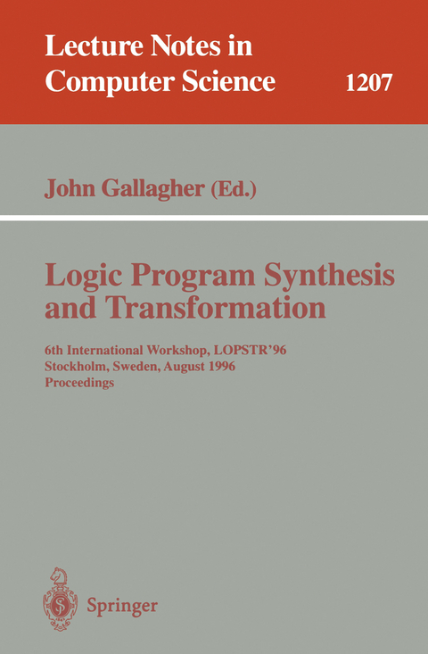 Logic Program Synthesis and Transformation - 