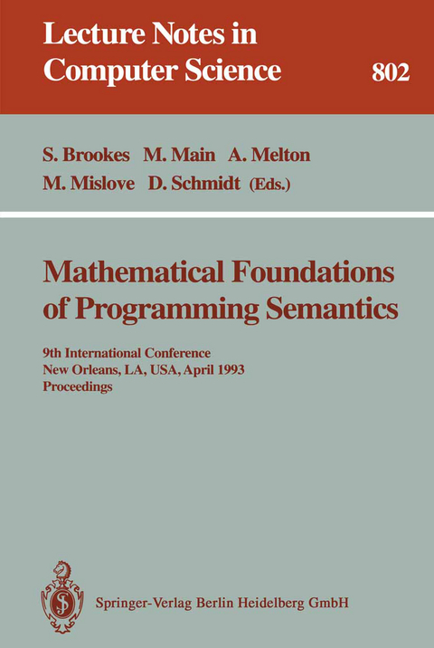 Mathematical Foundations of Programming Semantics - 