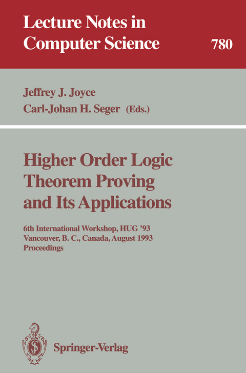 Higher Order Logic Theorem Proving and Its Applications - 