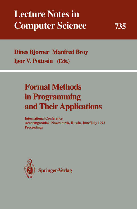 Formal Methods in Programming and Their Applications - 