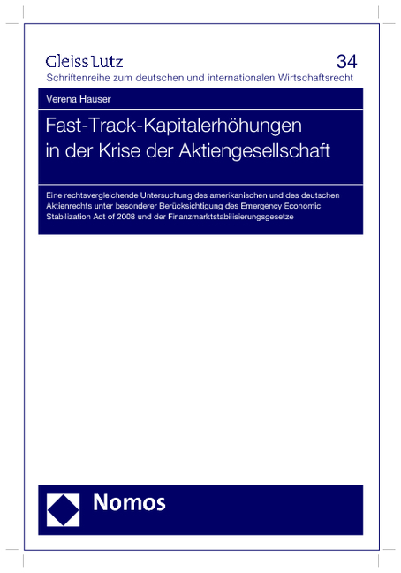 Fast-Track-Kapitalerh&ouml;hungen in der Krise der Aktiengesellschaft - Verena Hauser