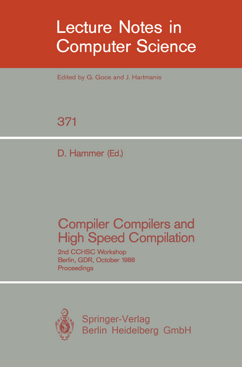 Compiler Compilers and High Speed Compilation - 