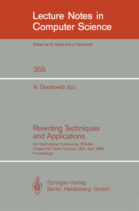 Rewriting Techniques and Applications - 