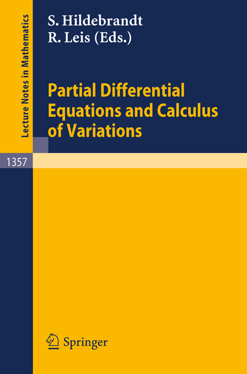 Partial Differential Equations and Calculus of Variations - 