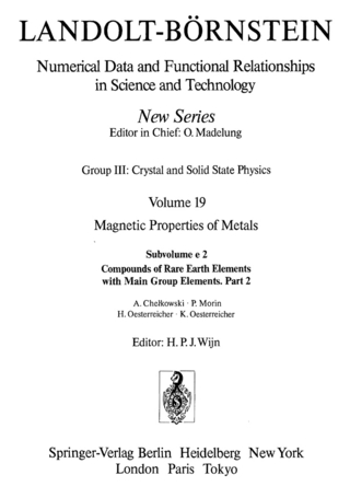 Compounds of Rare Earth Elements with Main Group Elements / Verbindungen der seltenen Erden mit Elementen der Hauptgruppen 2