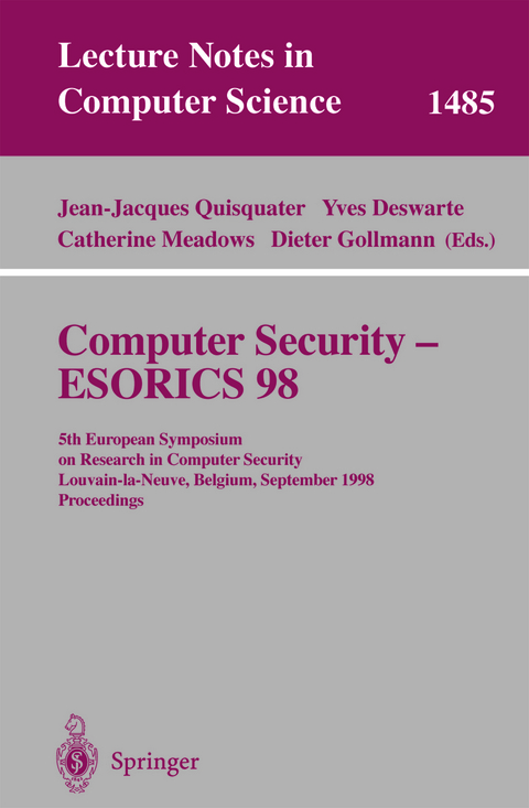 Computer Security - ESORICS 98 - 