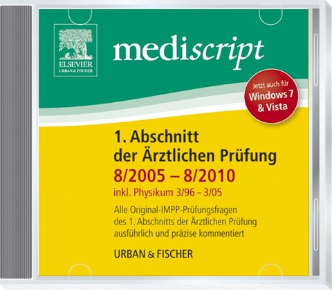 Mediscript 1. Abschnitt der &Auml;rztlichen Pr&uuml;fung 8/05-8/10 DVD, inkl. Physikum 3/96-3/05 - Tiziana Galante