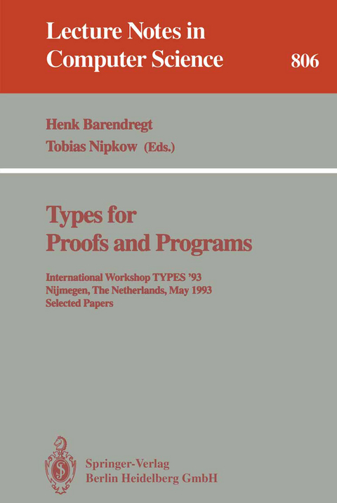 Types for Proofs and Programs - 