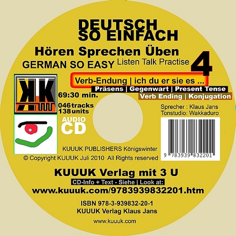 Deutsch So Einfach - H&ouml;ren Sprechen &Uuml;ben 4 - German So Easy - Talk Listen Practise 4 - Klaus Jans