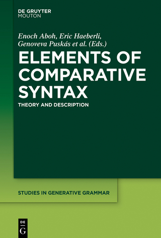 Elements of Comparative Syntax