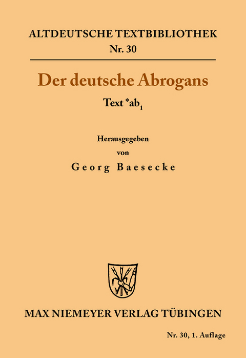 Der deutsche Abrogans - 