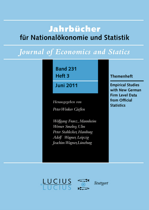 Empirical Studies with New German Firm Level Data from Official Statistics - 