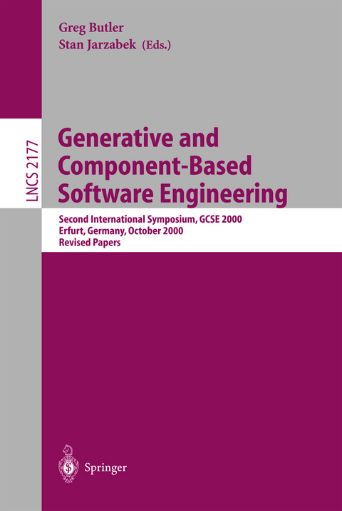 Generative and Component-Based Software Engineering - 