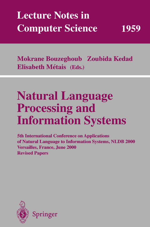 Natural Language Processing and Information Systems - 
