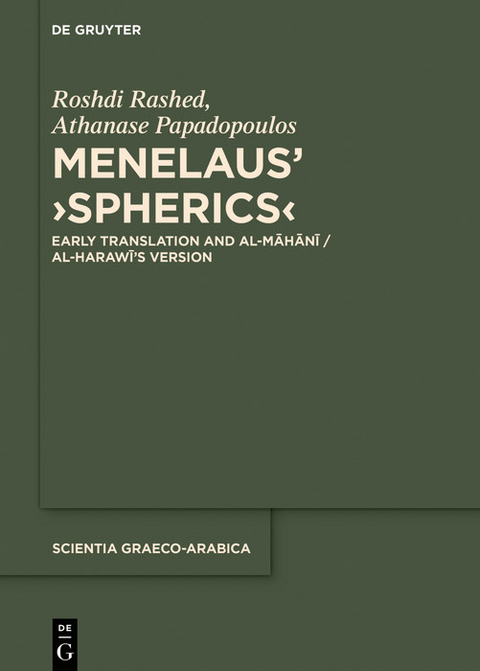 Menelaus' ?Spherics? -  Roshdi Rashed,  Athanase Papadopoulos
