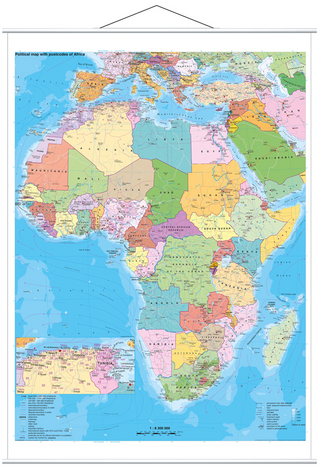 Afrika politisch mit Postleitbereichen