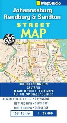 Street Map Johannesburg, Randburg & Sandton -  Map Studio