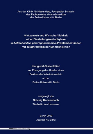 Wirksamkeit und Wirtschaftlichkeit einer Einstallungsmetaphylaxe in Actinobacillus pleuropneumoniae-Problembeständen mit Tulathromycin  per Einmalinjektion